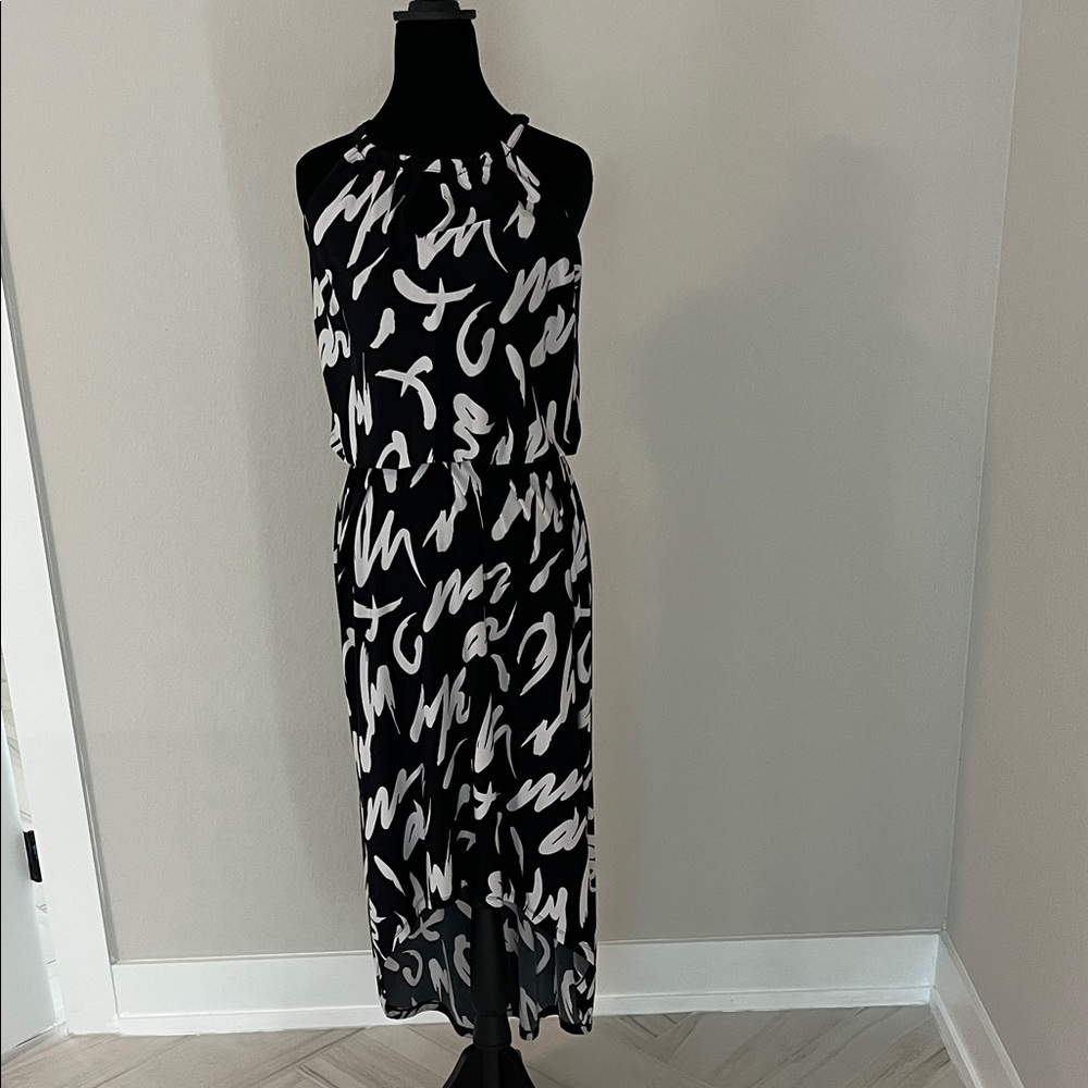 INC International Concepts Black and White Maxi Dress